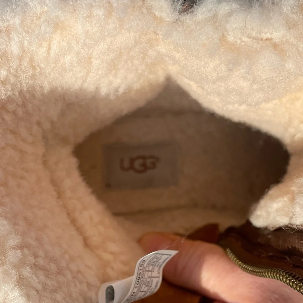 UGG Tan Shearling Lined Boots - Picture 6 of 12